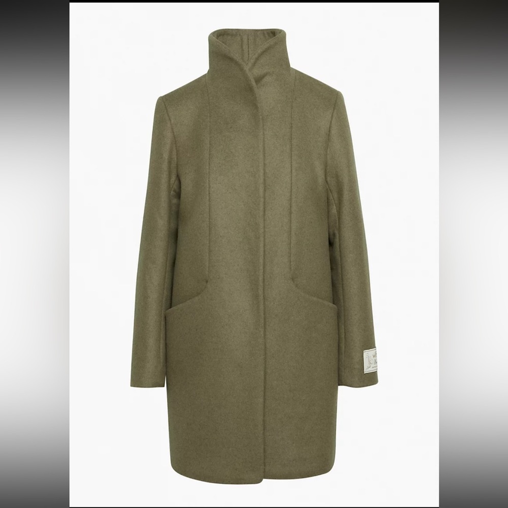 Aritzia Wilfred Cocoon Coat in Olivewood (size S)